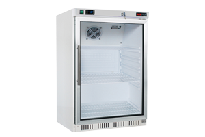 DR 200 G – Skříň chladicí 130 l, prosklené dveře, bílá
