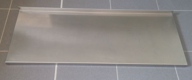 Police nástěnná nerezová 900×350 mm